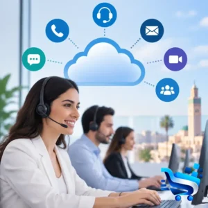 Mitel MiContact Center Cloud au Maroc : centre de contact SaaS avec licence MIT-MCCC-SUB